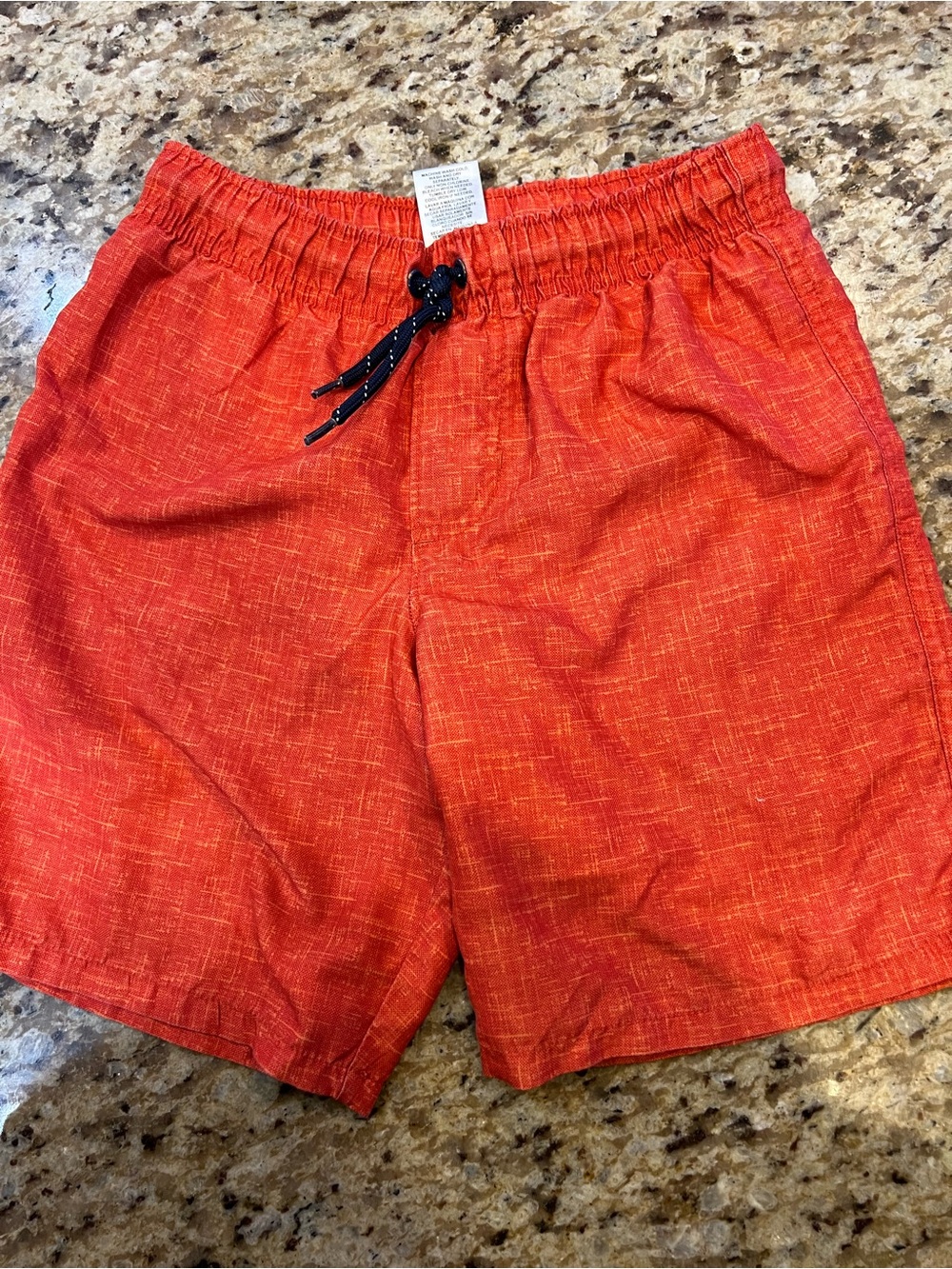 Orange Boys Swim Trunks with Drawstring